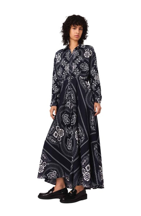 Maxi bandana print dress