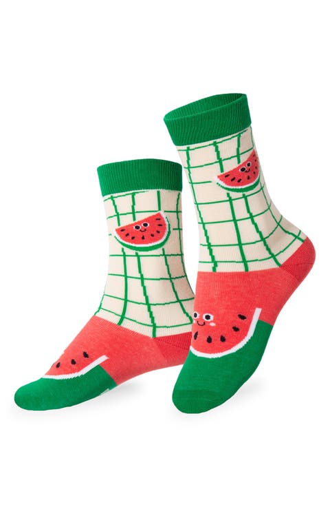 Kids' Watermelon 3D Crew Socks