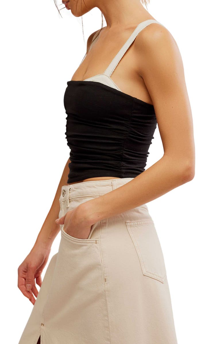 Free People Two-Tone Crop Tank Top, Alternate, color,