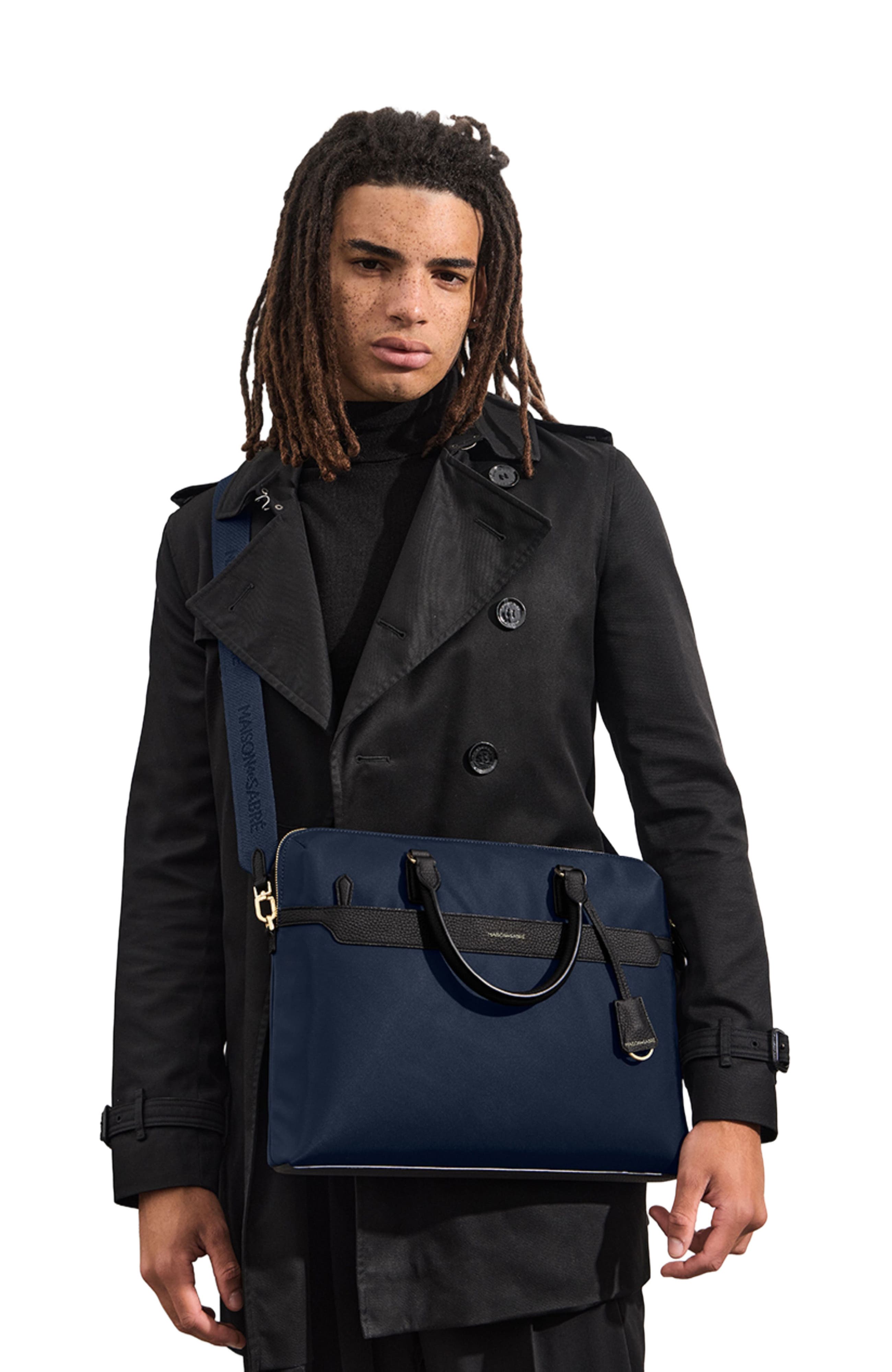 MAISON de SABRÉ Nylon Laptop Bag, Alternate, color, Sabré Blue