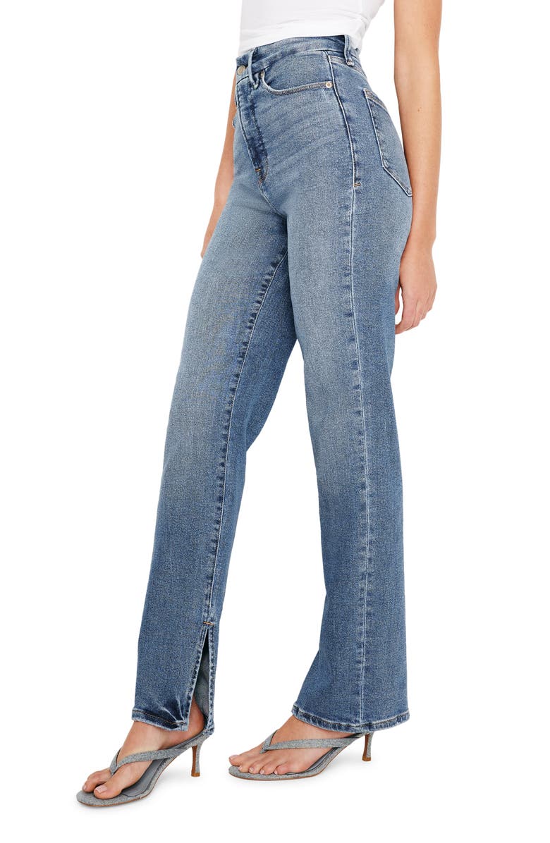 Good American Good Boy High Waist Boyfriend Jeans, Alternate, color, 