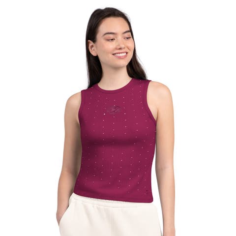 Women's Starter Maroon San Francisco 49ers Rhinestone Sprinkle Ribbed Tank