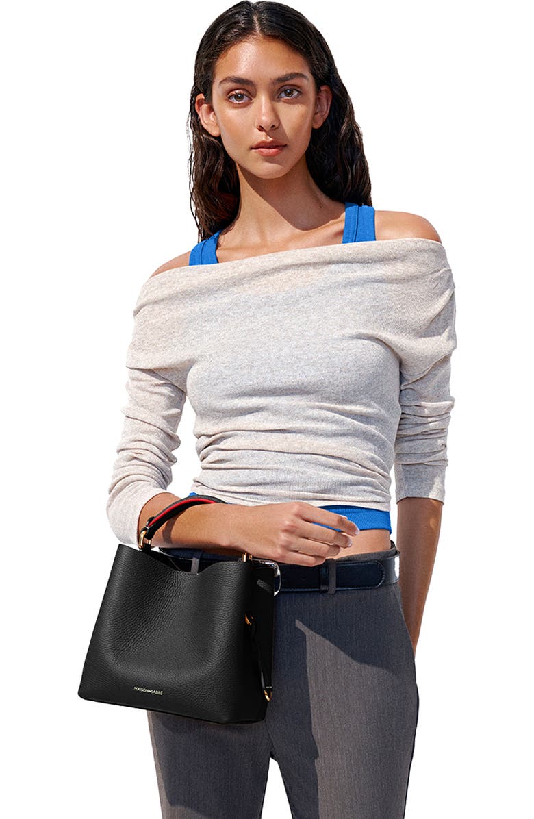 MAISON de SABRÉ The Mini Bucket Bag, Alternate, color, Rouge Noir