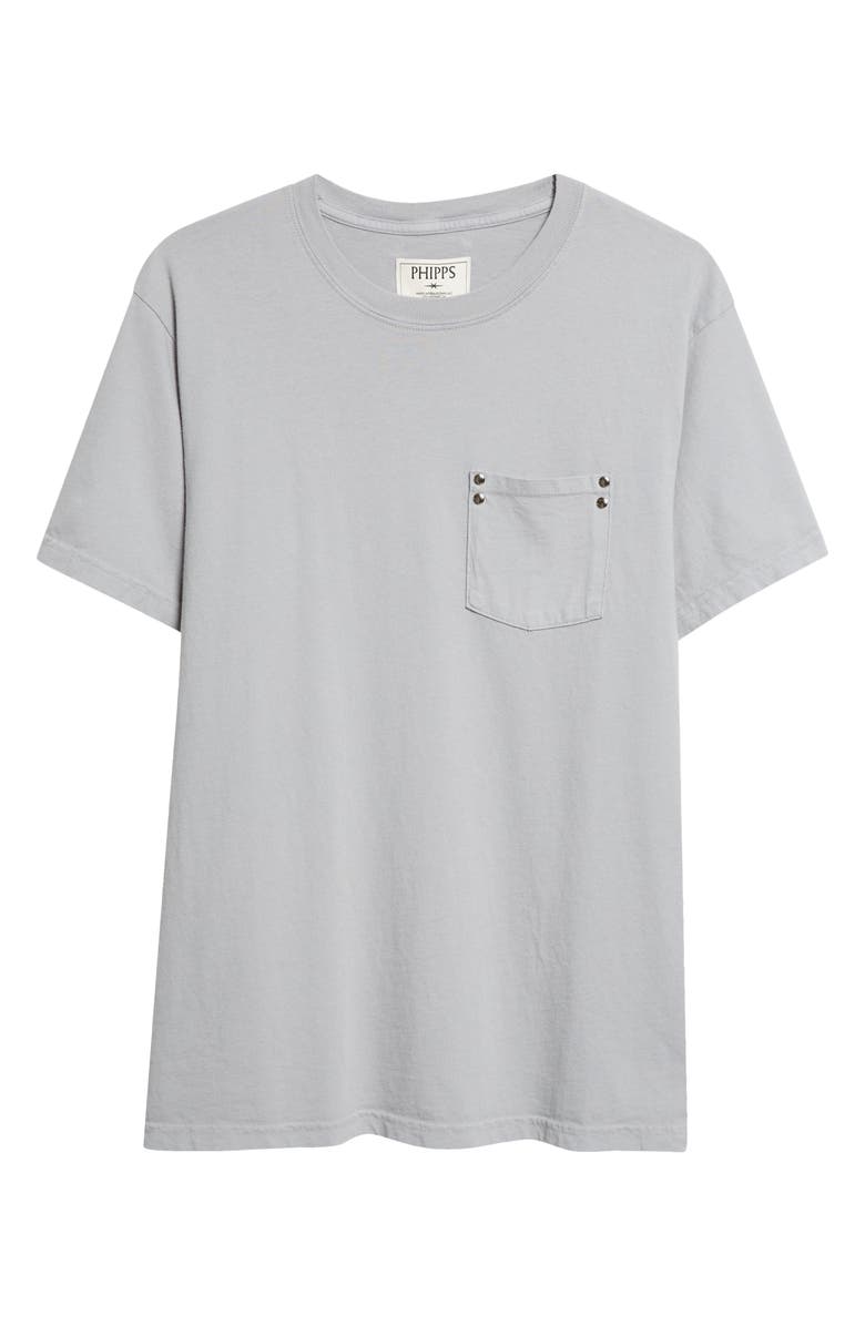 PHIPPS Stud Pocket Cotton T-Shirt, Alternate, color, Concrete
