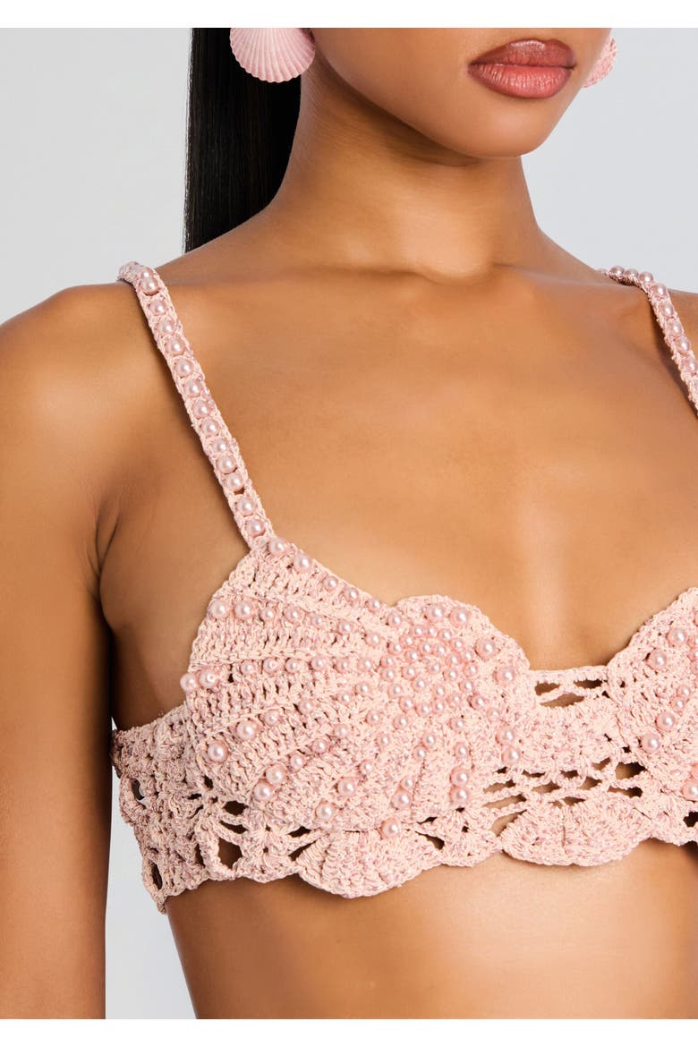 Bellini Crochet Top, Alternate, color, Metallic Peche
