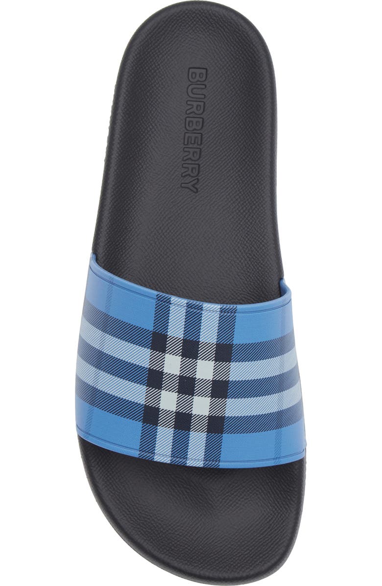 Burberry Furley Check Slide Sandal, Alternate, color, Cornflower Blu Ip Ck