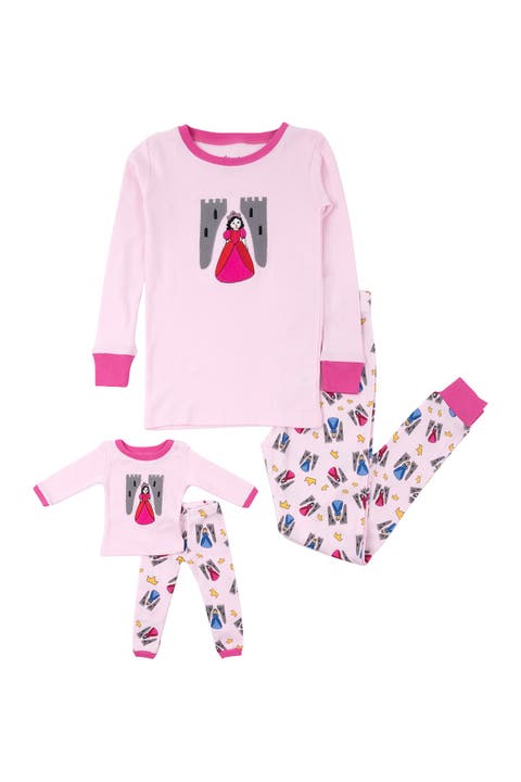 Pink Princess Pajama & Matching Doll Pajama Set