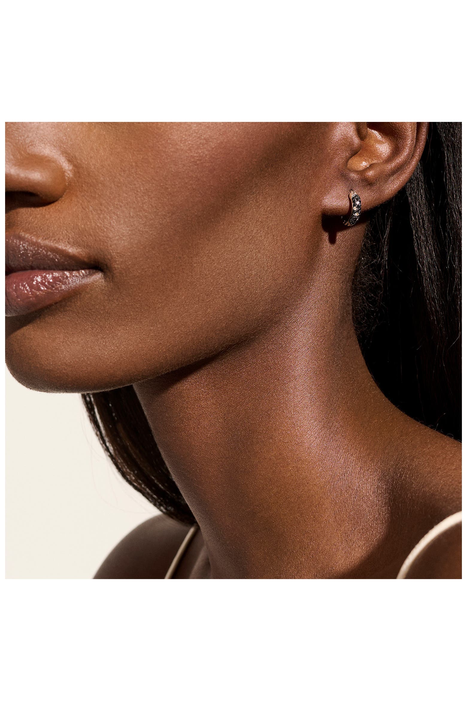 Hoop Essentials John Hardy JH Essentials Hoop Earrings, Sterling Silver, Diamonds, 13mm ...