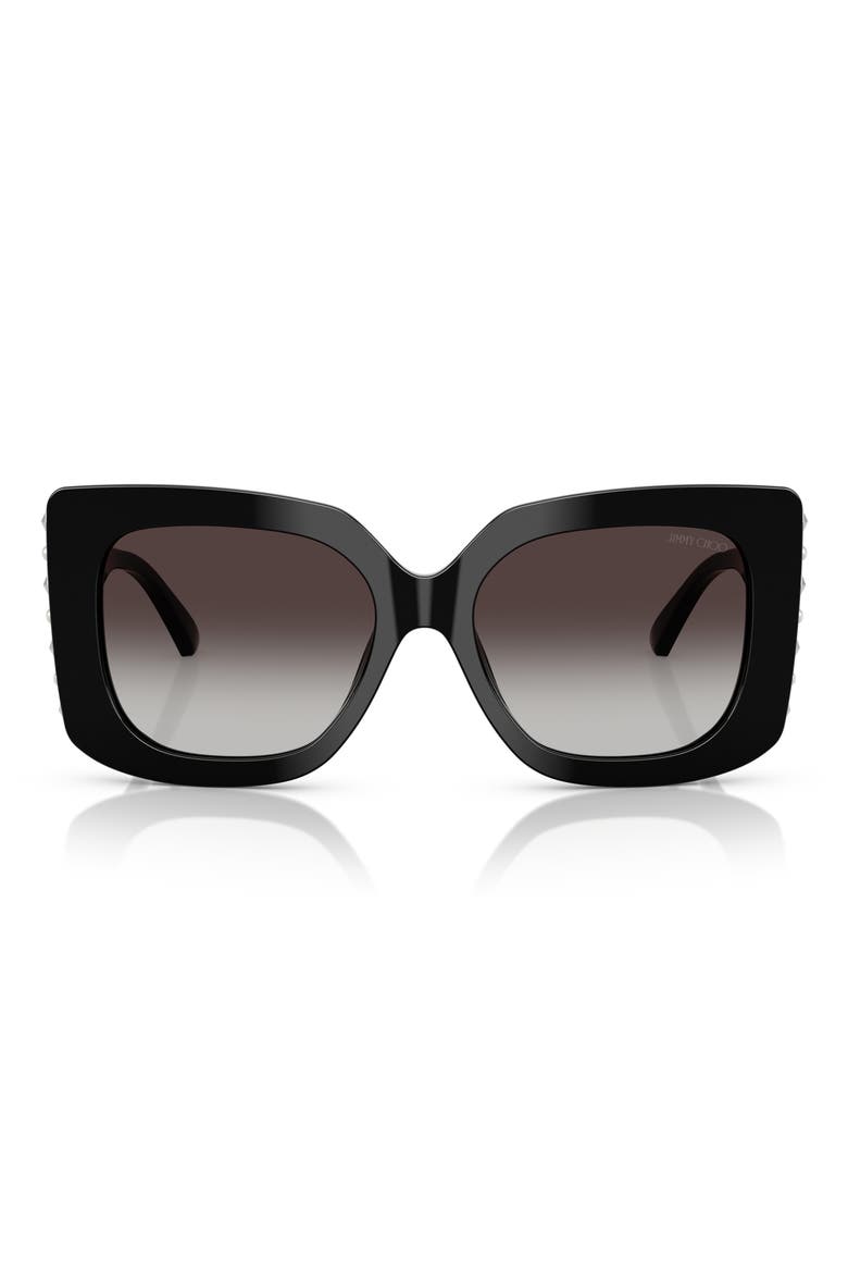 54mm Gradient Butterfly Sunglasses, Main, color, BLACK / GRADIENT GREY