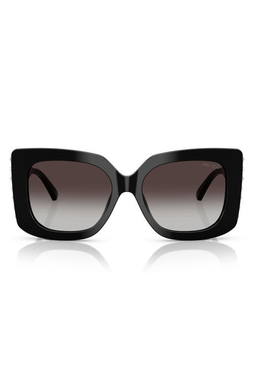 Jimmy Choo 54mm Gradient Butterfly Sunglasses In Black