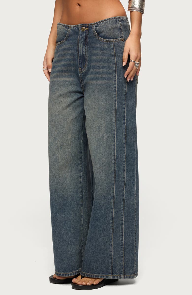 EDIKTED Elia Wide Leg Jeans, Alternate, color,