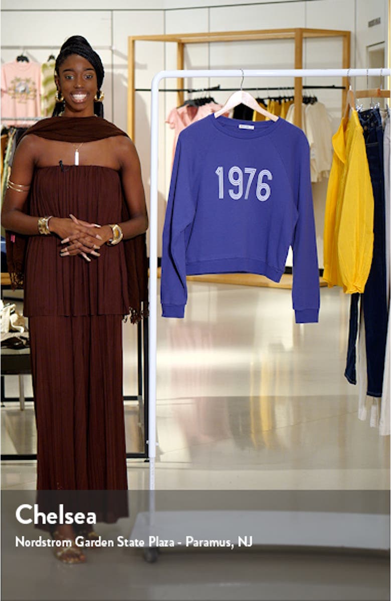 Washed French Terry Graphic Sweatshirt, sales video thumbnail