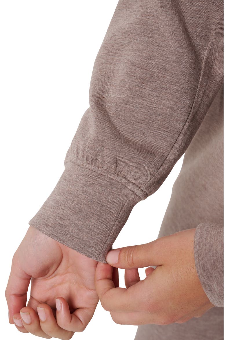 Skyloft Soft Echo Half Zip Pullover, Alternate, color, HEATHER TRUFFLE