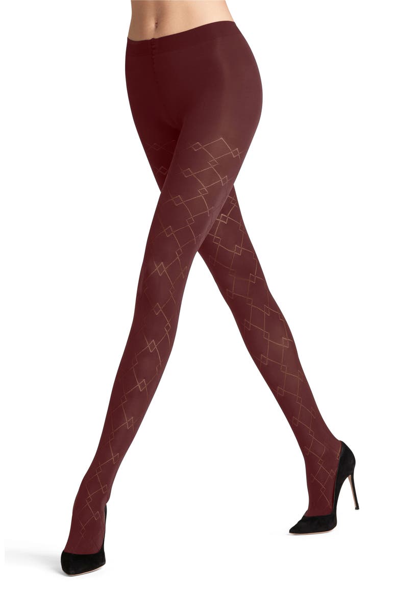 Check Mate Tights, Alternate, color, CAYENNE