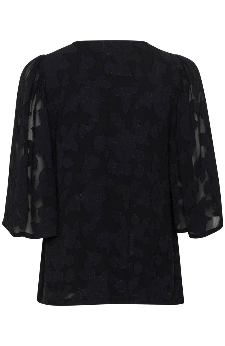 Soaked in Luxury SLFelisia V-neck Half Sleeve Blouse, Alternate, color, Black