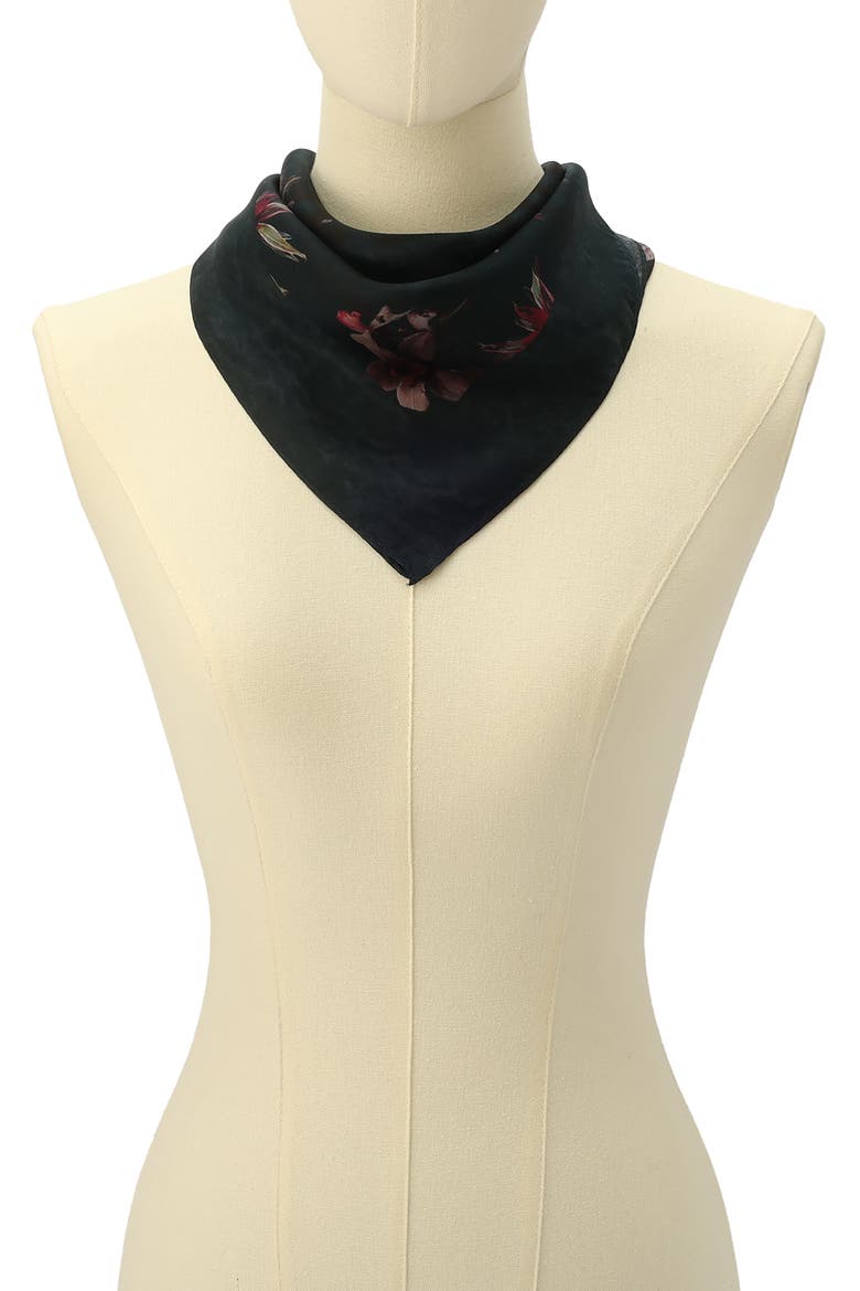 Evia Adena Silk Bandana, Alternate, color, BLUE