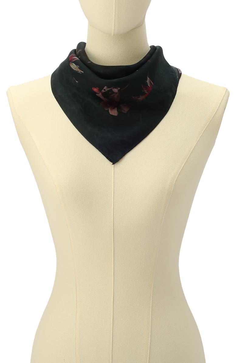 AllSaints Evia Adena Silk Bandana, Alternate, color, Blue