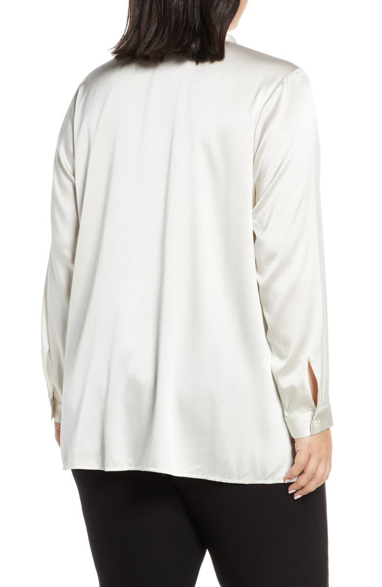 Eileen Fisher Band Collar Shirt, Alternate, color,