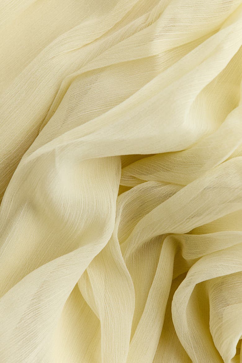 Draped Chiffon Dress, Alternate, color, Light yellow