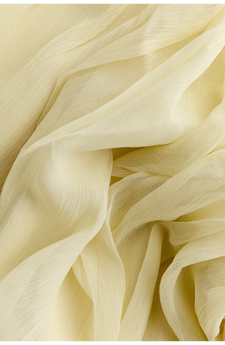 H&M Draped Chiffon Dress, Alternate, color, Light Yellow