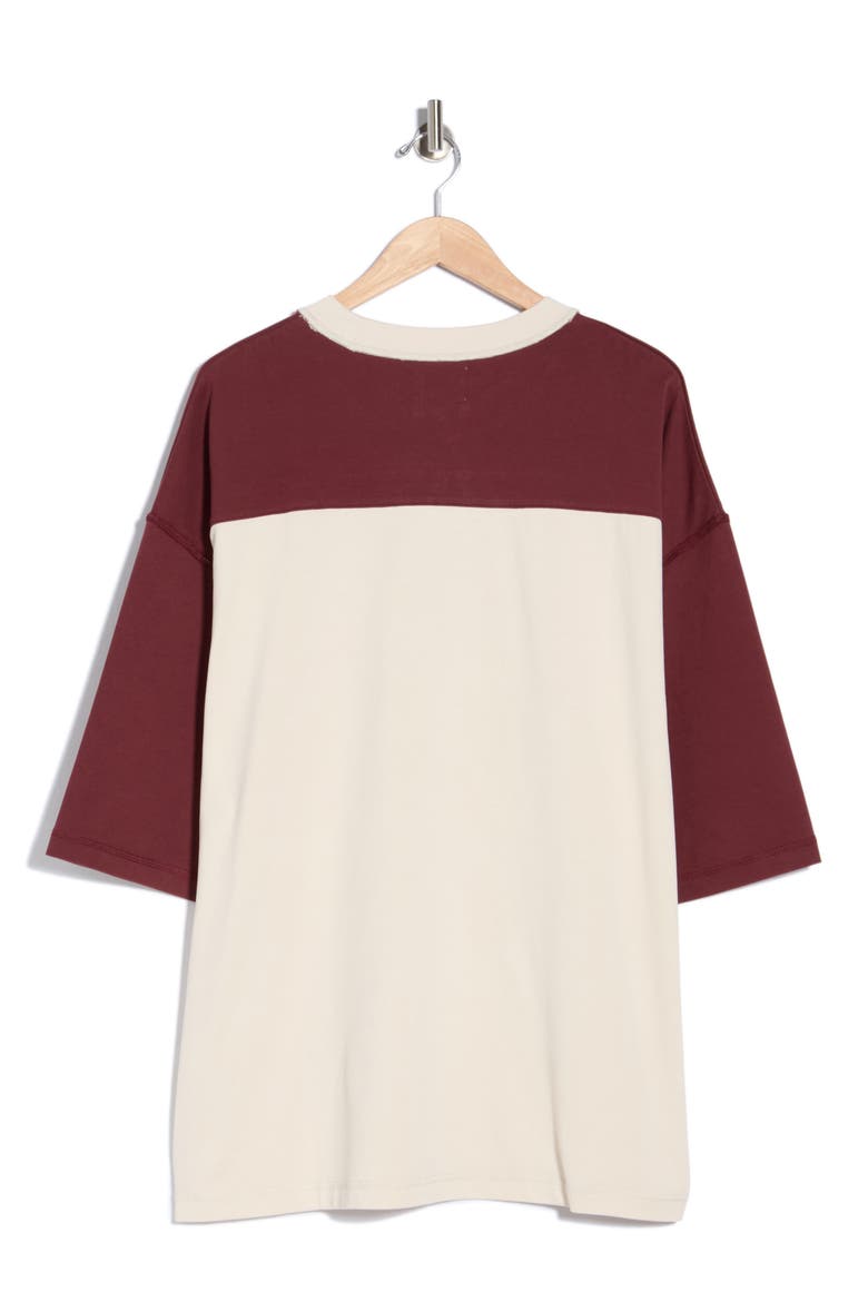 Eagle Yoke T-Shirt, Alternate, color, MAROON/ ANTIQUE WHITE