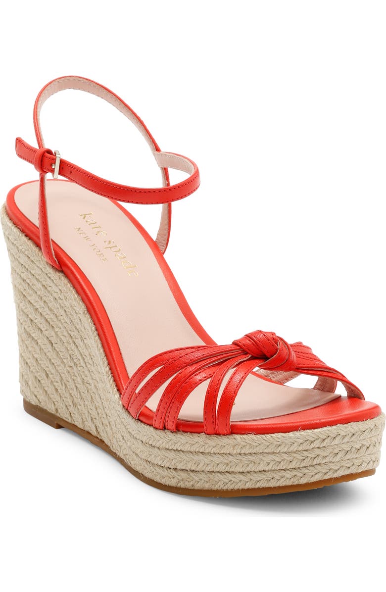 Kate Spade New York tessa espadrille platform wedge sandal, Main, color, Ladybug