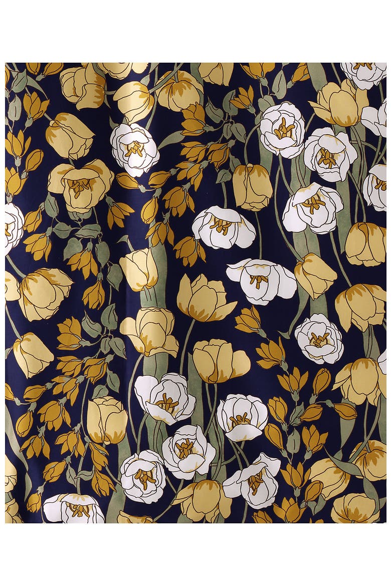 400 Thread Count Premium Supima Cotton No Iron Sateen Duvet Bed Cover, Alternate, color, Deep Sea Navy Poetic Floral