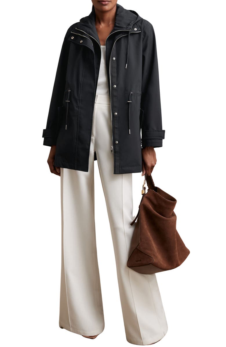 Reiss Tia Jacket with Hooded Bib, Alternate, color, Navy