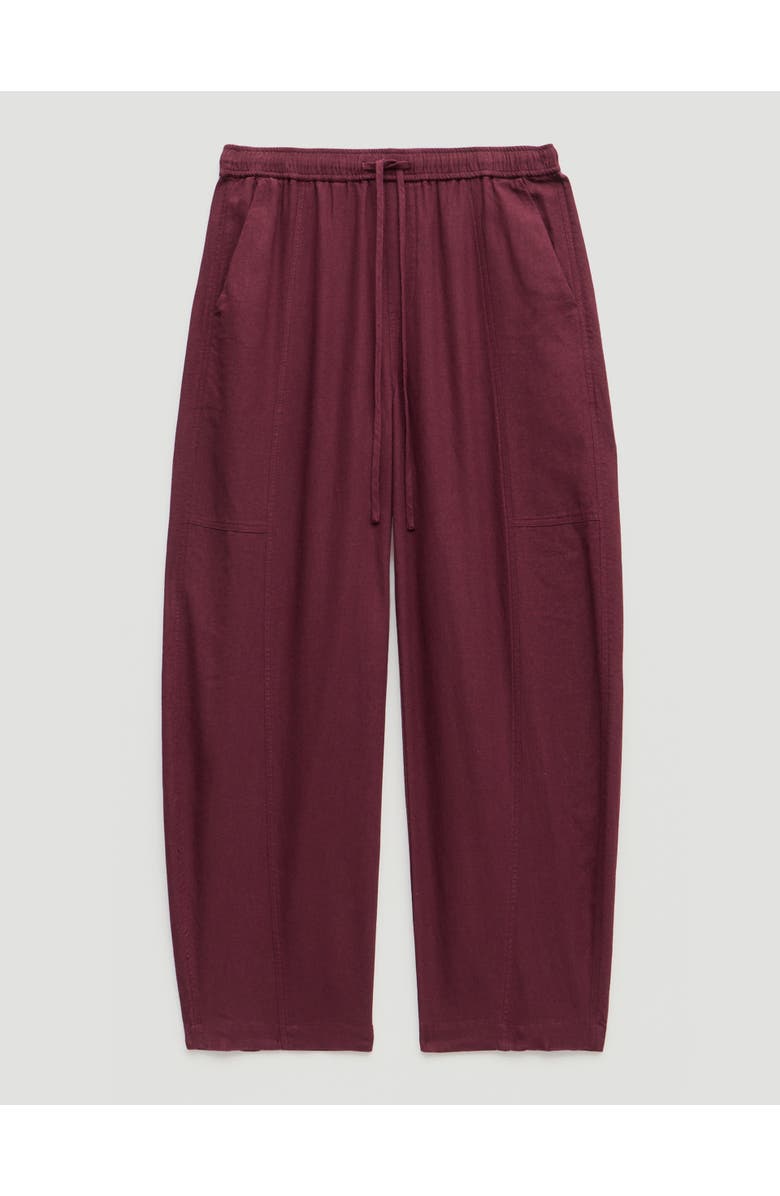 Hush Tovi Linen Blend Barrel Leg Pants, Alternate, color, Maroon Red