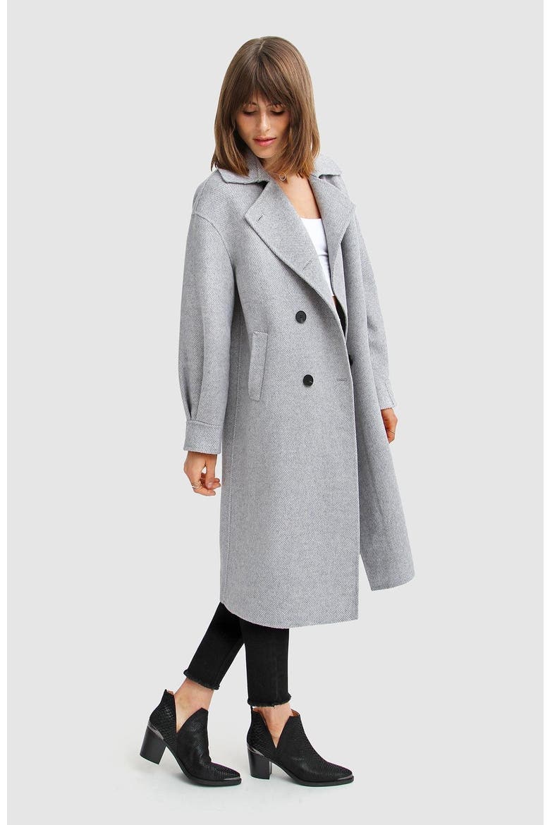 Dream Lover Loose Fit Wool Blend Coat, Alternate, color, Grey