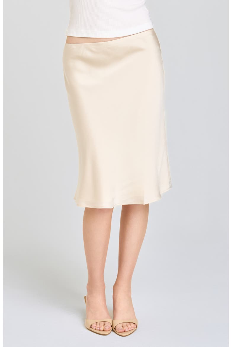 Felicity Satin Slip Skirt, Main, color, CREAM