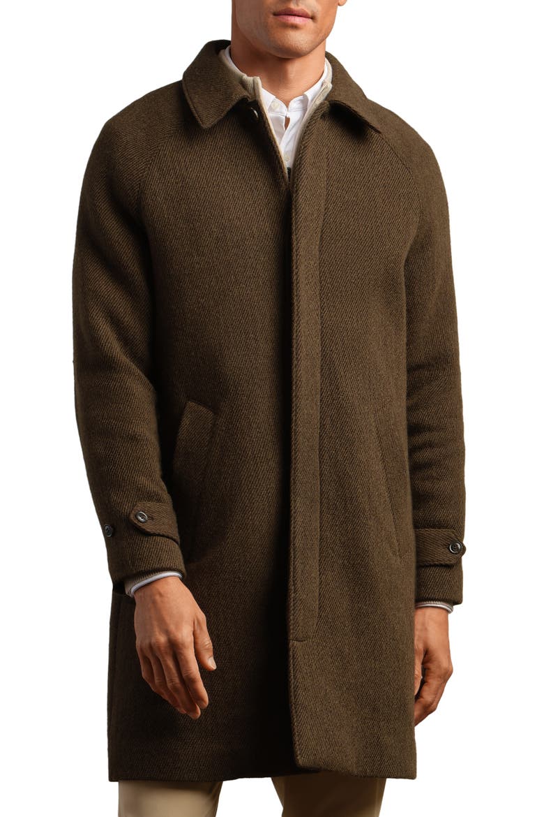 Commuter Wool Blend Car Coat, Main, color, DARK FUDGE HEATHER