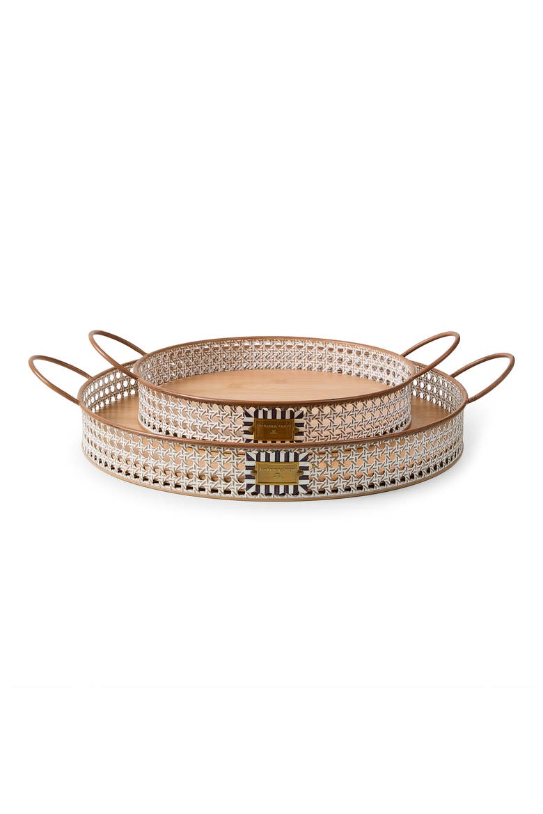Cane Large Serving Tray, Alternate, color, BEIGE