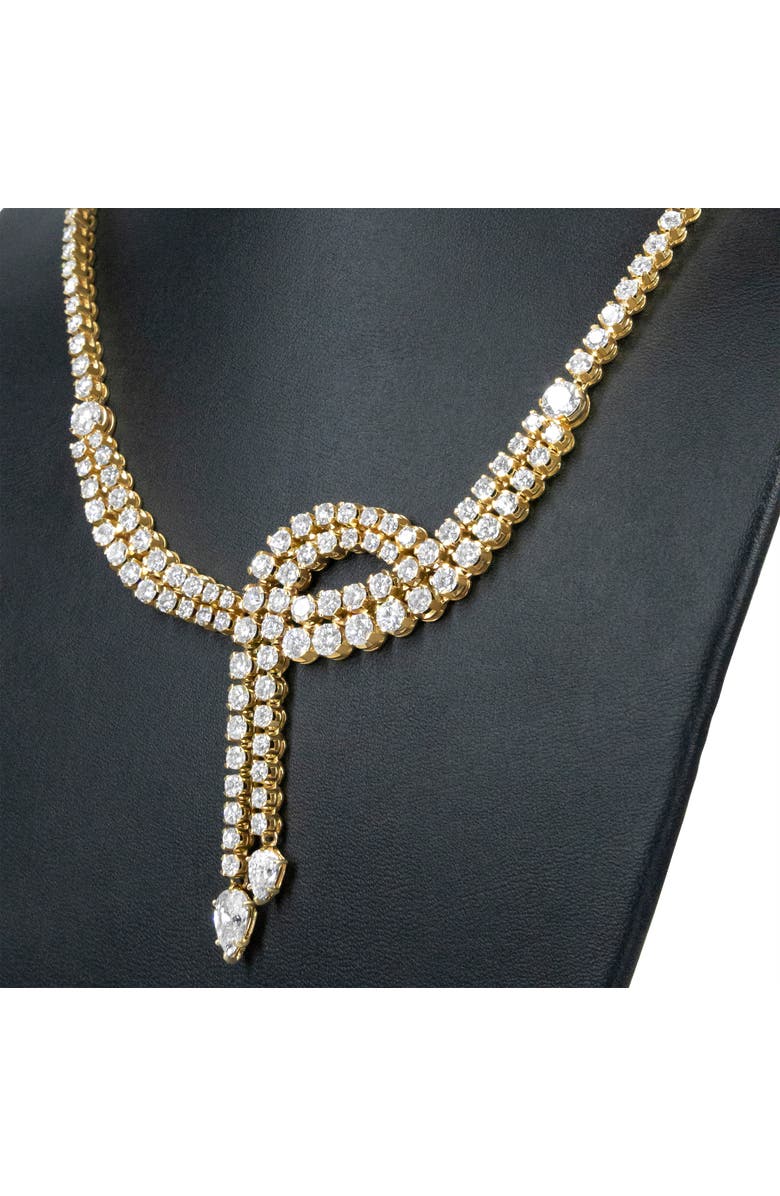 Haus of Brilliance 14k Yellow Gold 17.0 Cttw Diamond Double Row Lariat Tennis Necklace, Alternate, color, Yellow