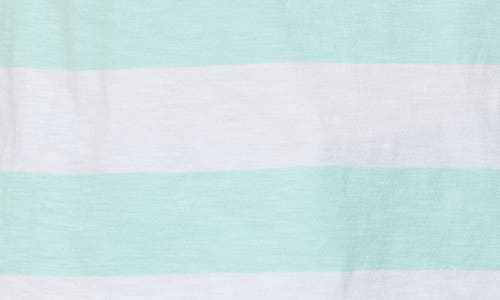 Curve Appeal Stripe Cotton Pocket Tank In Beach Glass Stripe