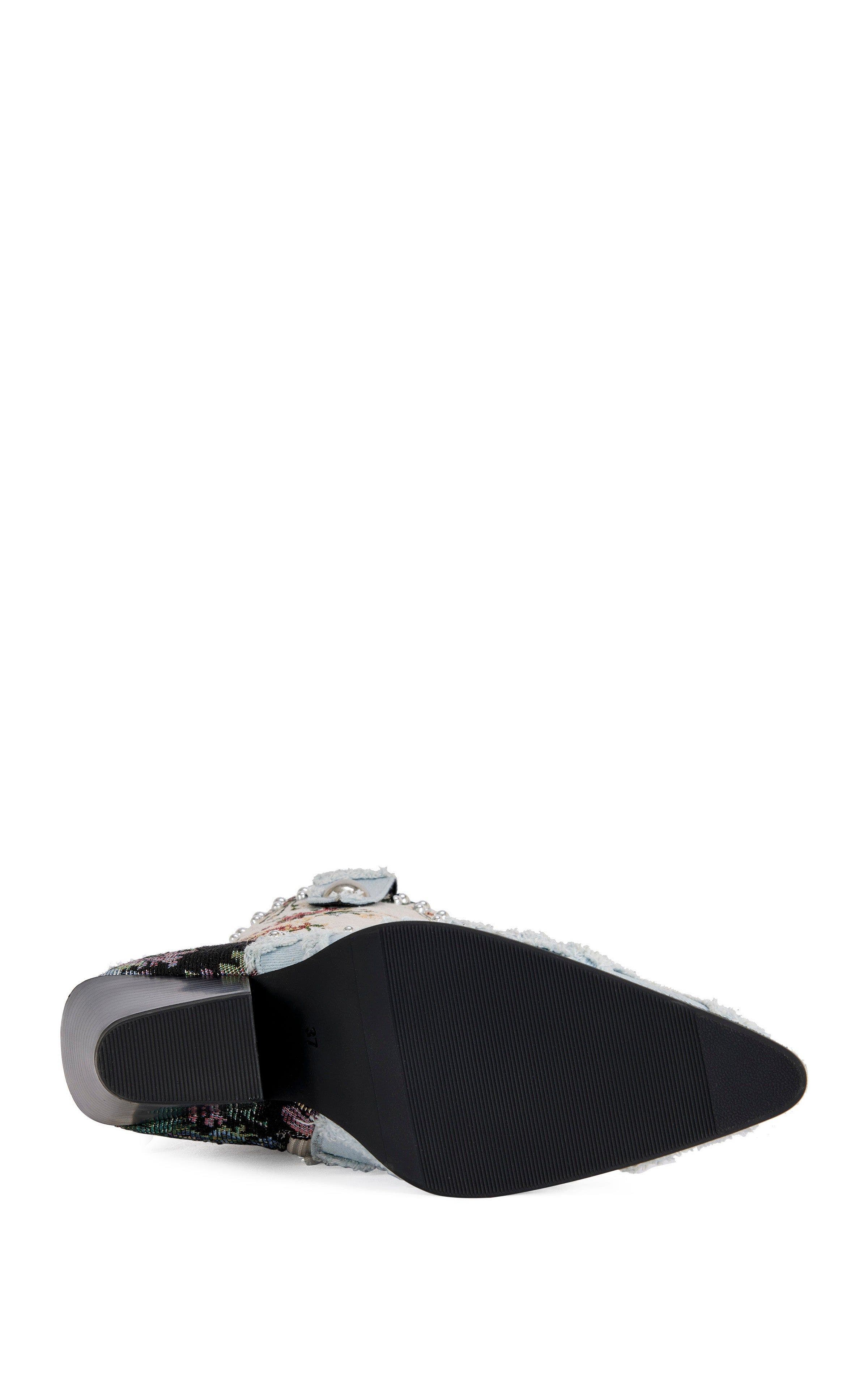 AZALEA WANG Akari Block Bootie, Alternate, color, Denim Multi