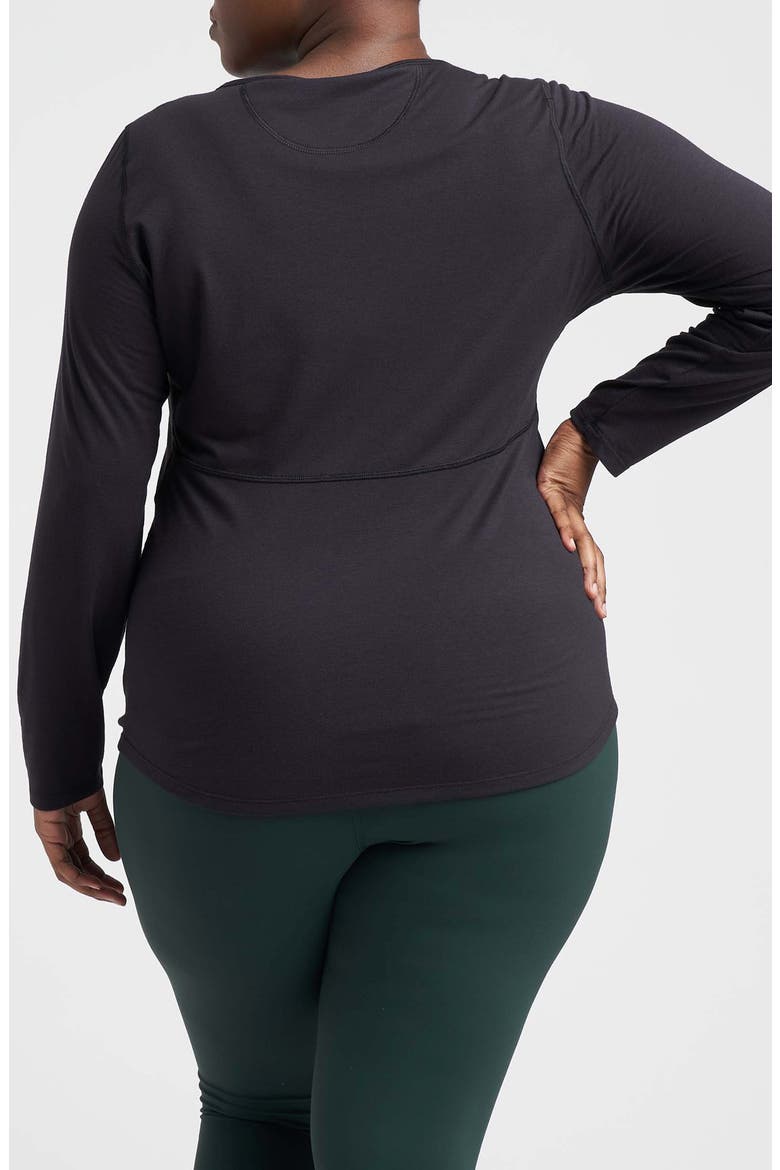 Mia Movement Long Sleeve Top, Alternate, color, BLACK
