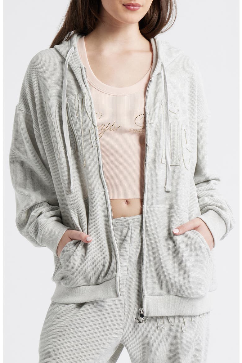 Grey Area Thermal Zip Sweatshirt, Main, color, HEATHER GREY