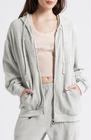 BOYS LIE Grey Area Thermal Zip Sweatshirt