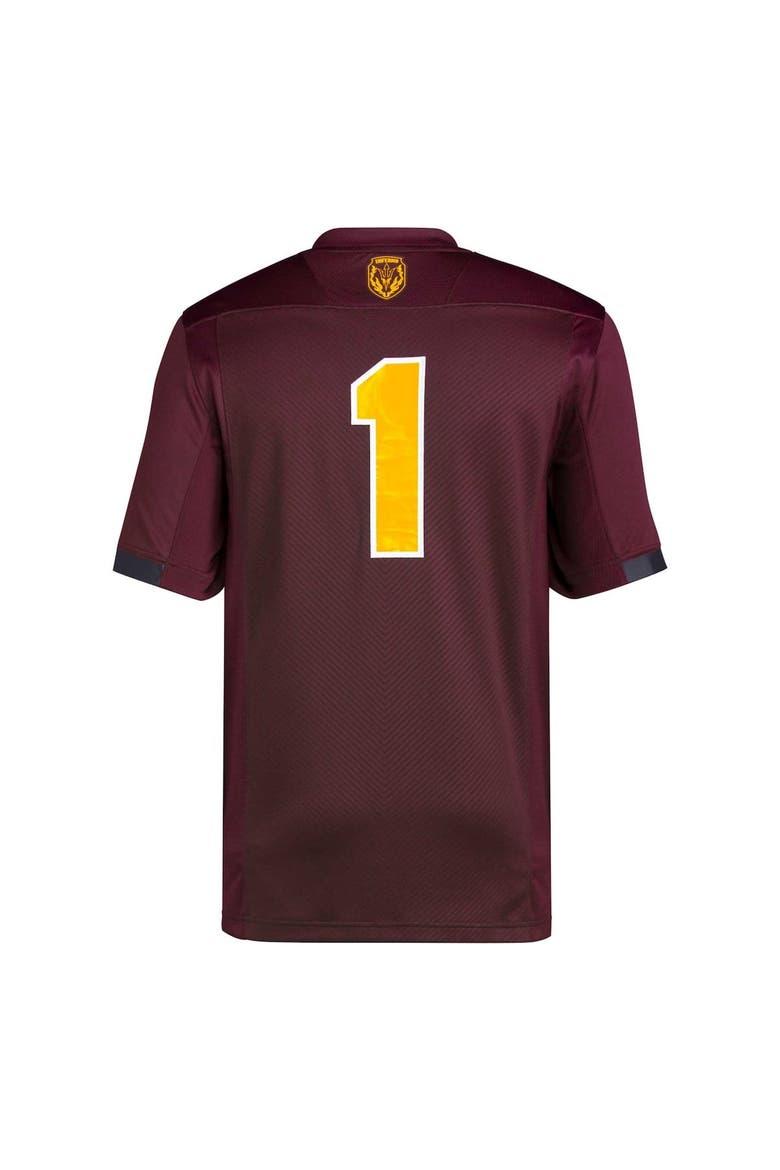 Men's adidas #1 Maroon Arizona State Sun Devils Premier Football Jersey, Alternate, color, Maroon