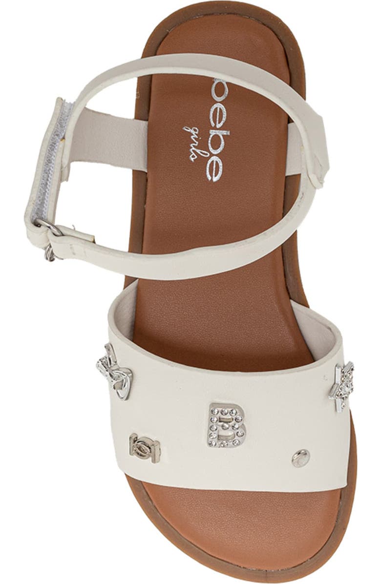 bebe Kids' Clement Sandal, Alternate, color, White
