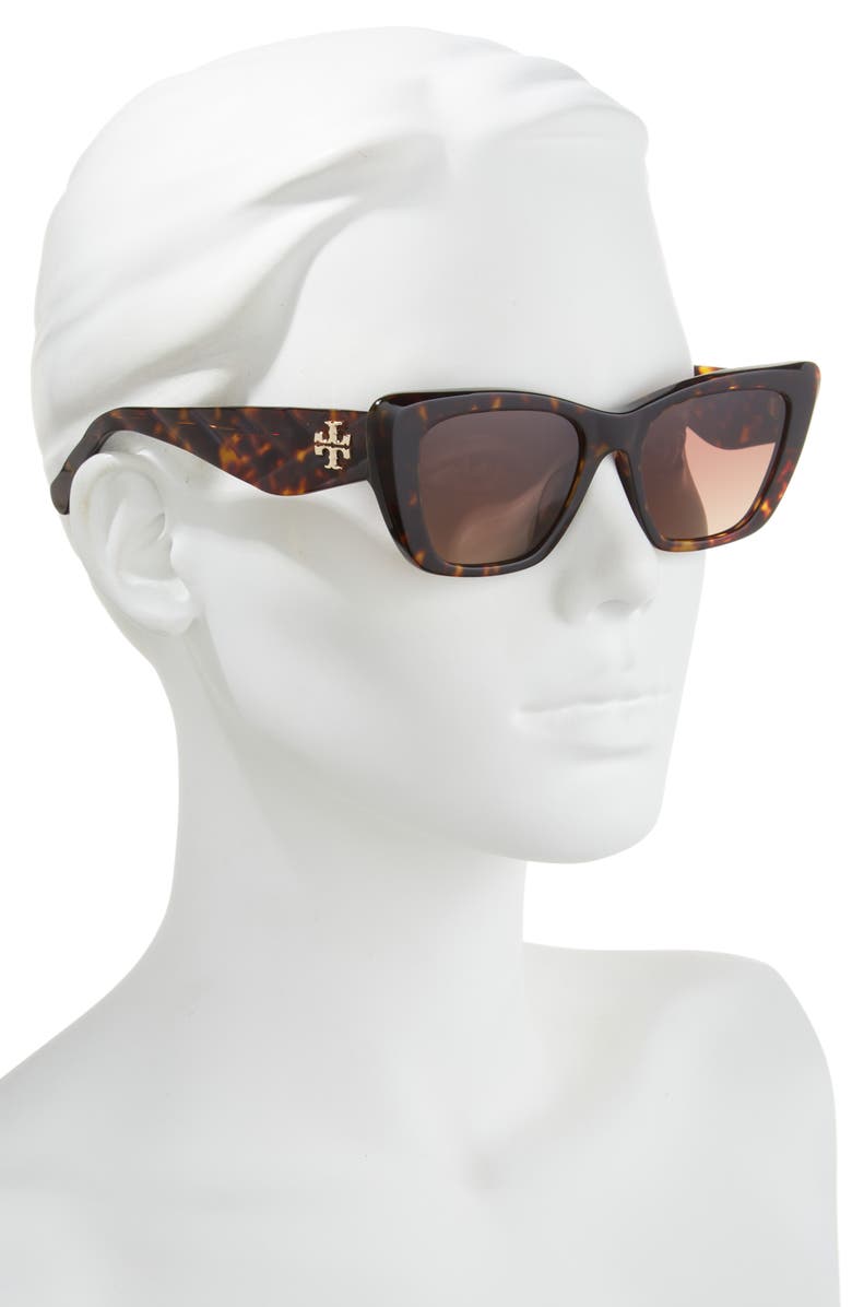 Tory Burch 52mm Polarized Cat Eye Sunglasses, Alternate, color,
