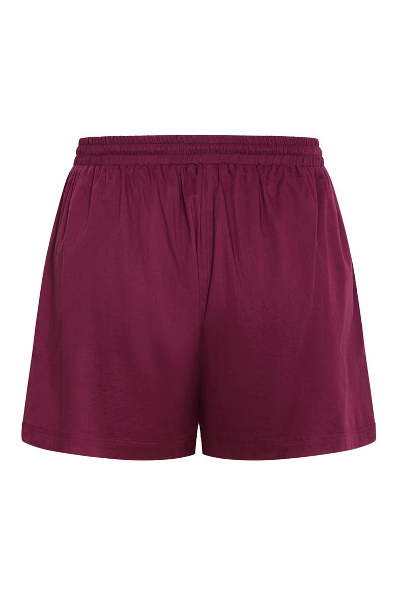 Lola Cotton Drawstring Shorts, Alternate, color, POMEGRANATE
