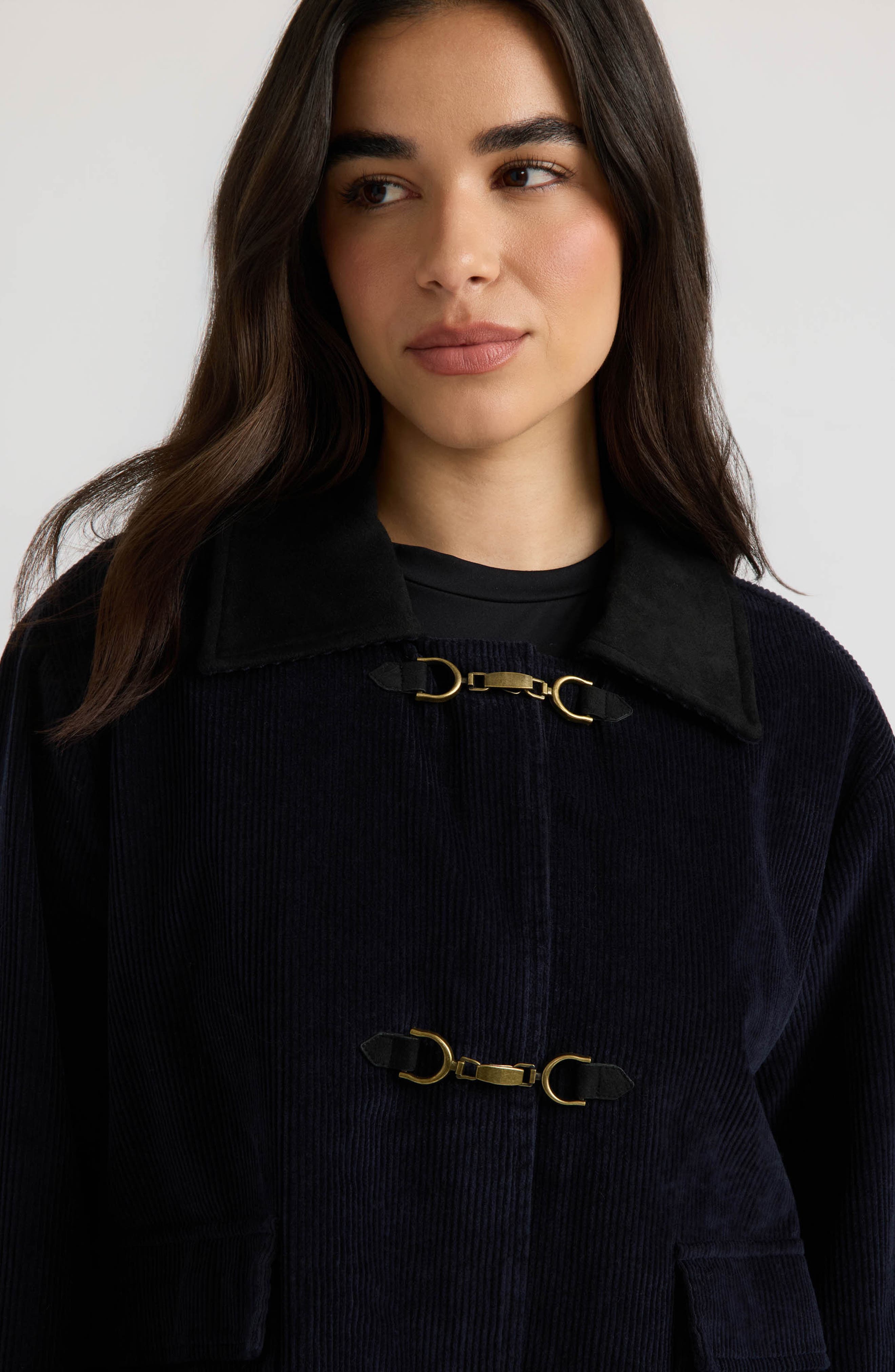 Hunter Cropped Corduroy Jacket with Buckle Closure (Women) | Nordstromrack
