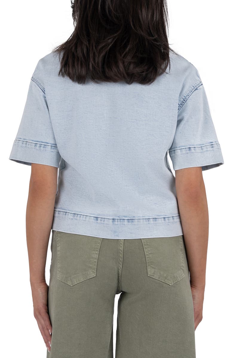 KUT from the Kloth Kiko Boxy Denim Shirt, Alternate, color, Light Wash