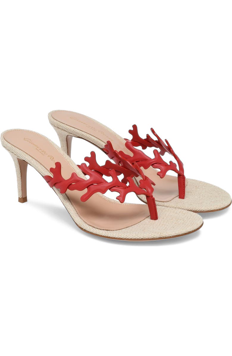Gianvito Rossi Ocean Thong Sandal, Alternate, color, Red Nappa