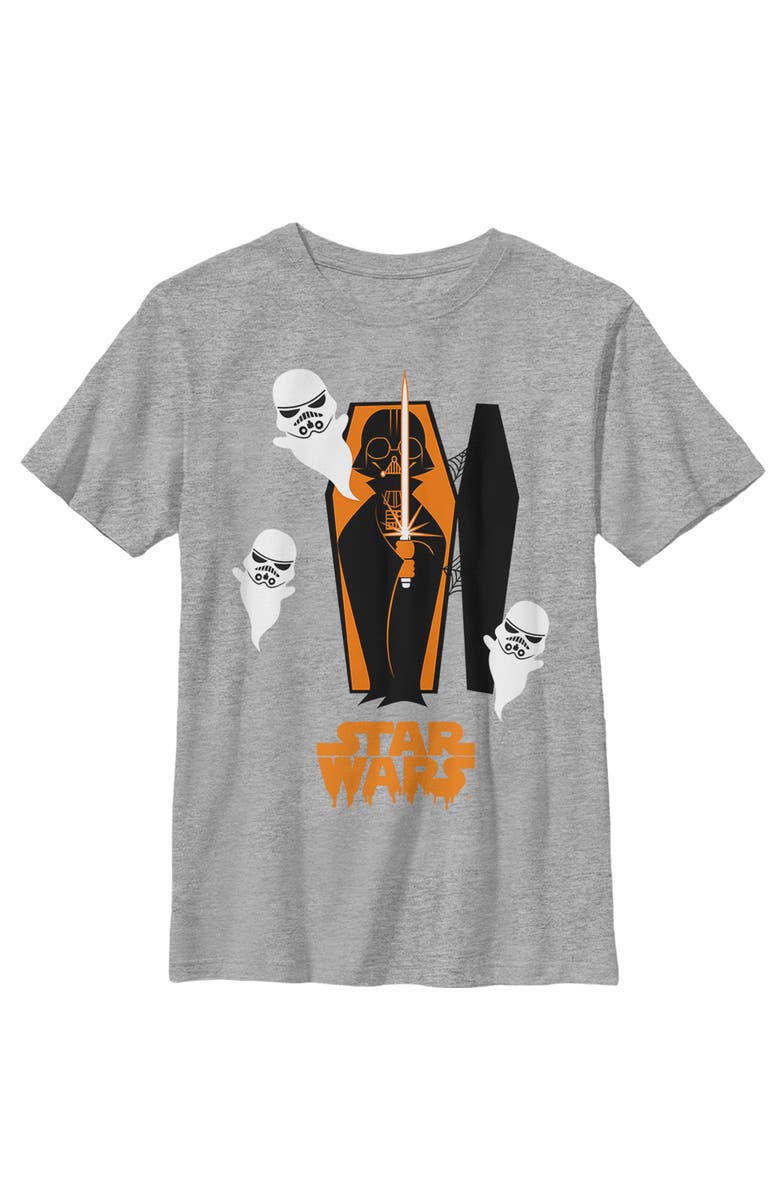 Star Wars Boy's Star Wars Halloween Darth Vader Coffin  Graphic T-Shirt, Main, color, Athletic Heather