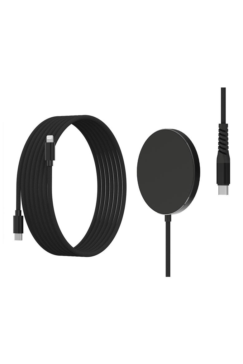 Wireless Charging Pad & Cable, Main, color, BLACKDNU