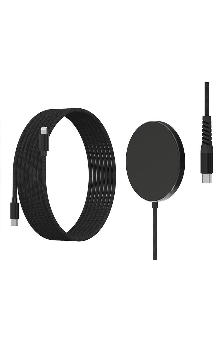The Posh Tech Wireless Charging Pad & Cable, Main, color, Black