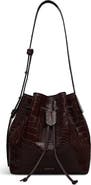 Radley Water Resistant Croc Embossed Faux Leather Bucket Bag